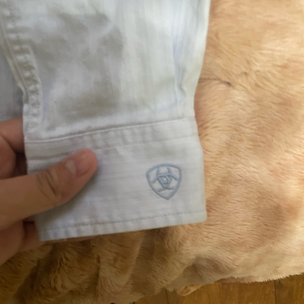 Ariat light blue Hunter Jumper show shirt with collar - Picture 2 of 3